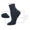 Yomandamor Women's Casual Socks, Thick, Combed Cotton, Black, 5 Pairs