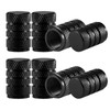 8 Pcs Tire Valve Stem Caps,Black Dust Caps for Car