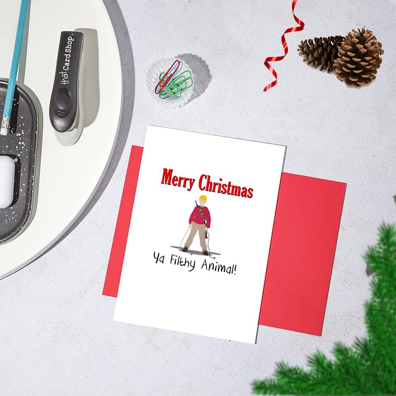 Funny Home Alone Christmas Card - Merry Xmas Ya Filthy