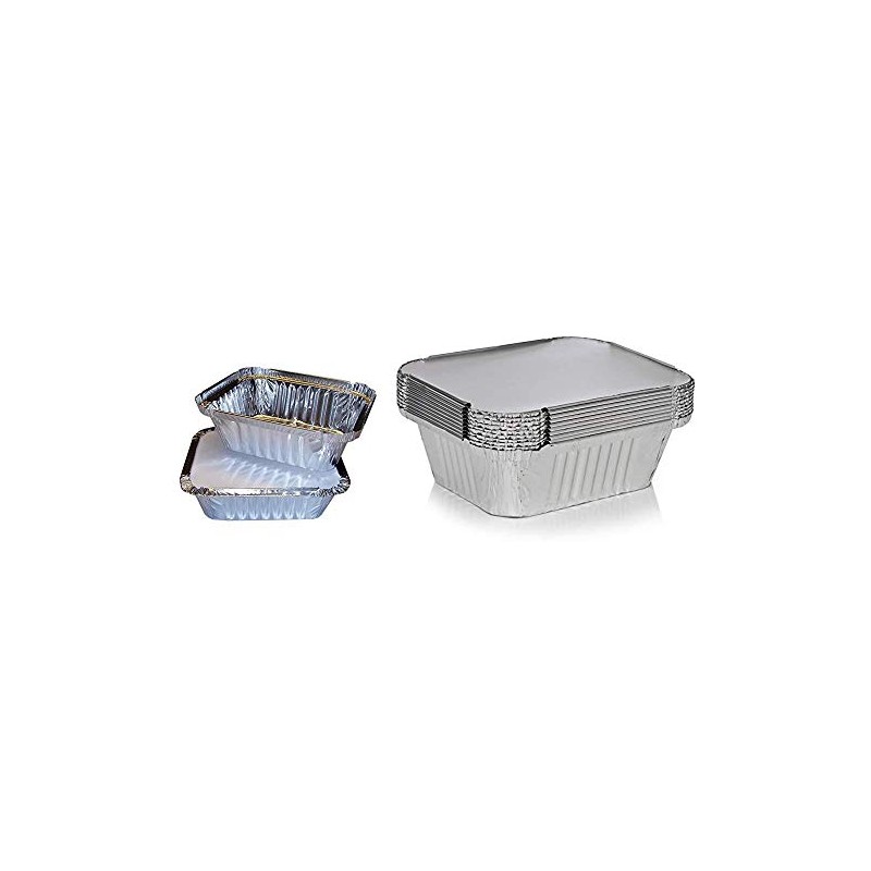 TrifyCore Home Supplies 50 X Silver Foil Food Trays/Dishes/Containers &