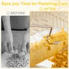 Long Handle Stainless Steel Corn Peeler,Easy Clean Corn on the