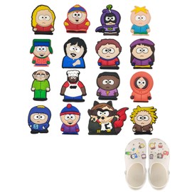 TPZORJX 16 pieces crocs, shoe charms, Crocs badges, shoe pin badges, cartoon shoe decoration, anime decoration, perfect as a shoe decoration or as a children's birthday gift