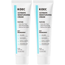 KOEC Crema Definitiva Original 2PCS,Hidratante Reafirmante Larga Duración con ácido Hialurónico para Piel Seca