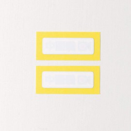 Iwami Vital store_drec_car_102 Window Dash Cam Recording Sticker Sticker 2 Pieces Attached From Inside Type, Yellow Base, 1.5 x 0.5 inches (39.5 x 12.8 mm)