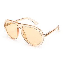 Karsaer Oversized Vintage Aviator Sunglasses for Men Women，Big Retro Round Aviator Sunglasses K7132