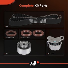 A-Premium Engine Timing Belt Kit with Tensioner & Idler & Seal Compatible with Hyundai Accent 1996-1997 1.5L 2001-2011 1.6L & Kia Rio 2006-2011 1.6L, Rio5 2006-2011 1.6L