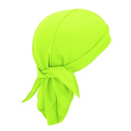 Sweat Wicking Do Rags Skull Caps, Cooling Hip Hop Hat, Beanie Durag Motorcycle Head Wrap Doo Rag Liner for Men Women (Neon Yellow)