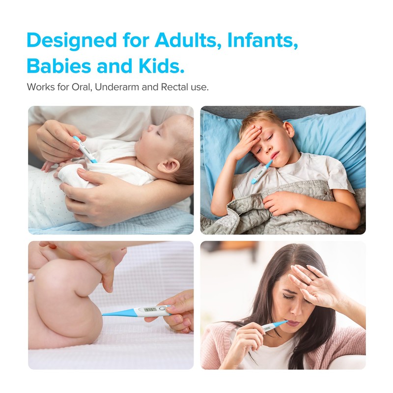 Thermometer for Adults and Kids with 8 Seconds Fast Accurate