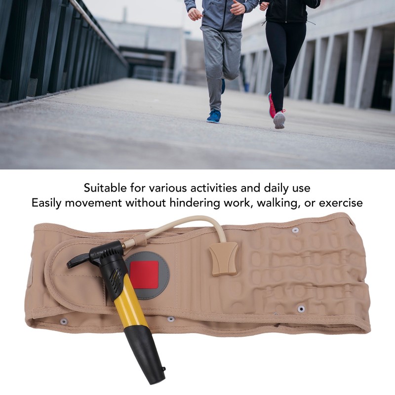 Back Traction Decompression Belt 360 Degrees Wrapping Inflatable Lumbar Support