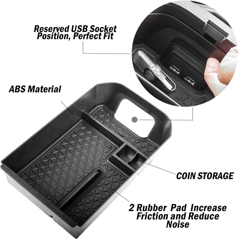 TACOBRO 2PCS Center Console Organizer Tray Compatible with Toyota RAV4