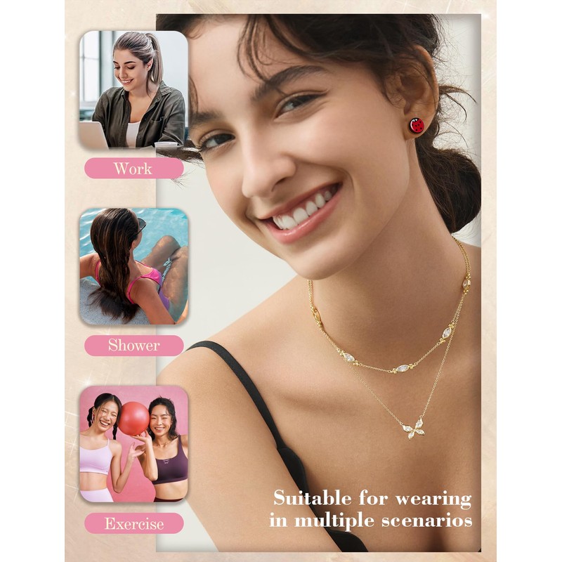 SIISPRI 6Pairs Ladybug Women Earrings Set Cute Bug Little Ladybird