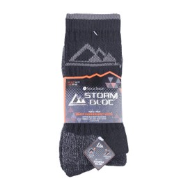 Storm Bloc - 3 Pairs Mens Heavy Cushioned Summer Breathable Comfort Outdoor Cotton Rich Hiking Socks (6-11 uk, SBMS030BLK)
