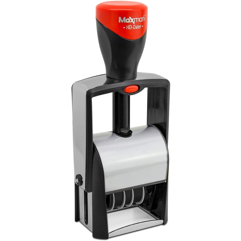 MaxMark Heavy Duty Self Inking Date Stamp with Phrase Emailed