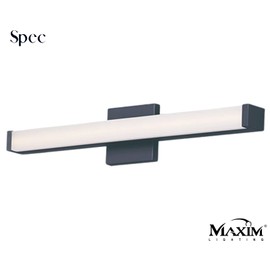 Maxim 52002BK Spec Collection 24 Inch Dimmable LED Bathroom Vanity Light I 3000K I Black I Modern Contemporary Light Fixture I Perfect for Bathroom Vanities