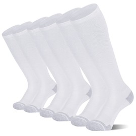 CS CELERSPORT 3 Pack Baseball Softball Socks Over the Calf Knee High Sports Tube Socks for KIds Youth and Adult X-Small White