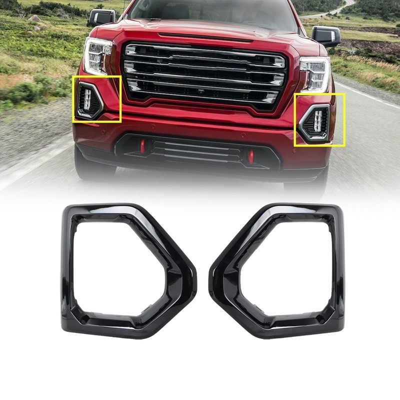 ANTUKO 2pcs Front Fog Light Trim Bezel Cover Replacement for