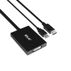 Club 3D CAC-1010 - Adaptador Activo DVI-D de Doble Enlace para Monitor o visualización, Alimentado por USB A, resolución de 2560x1600 HDCP Compatible no para monitores Apple Cinema