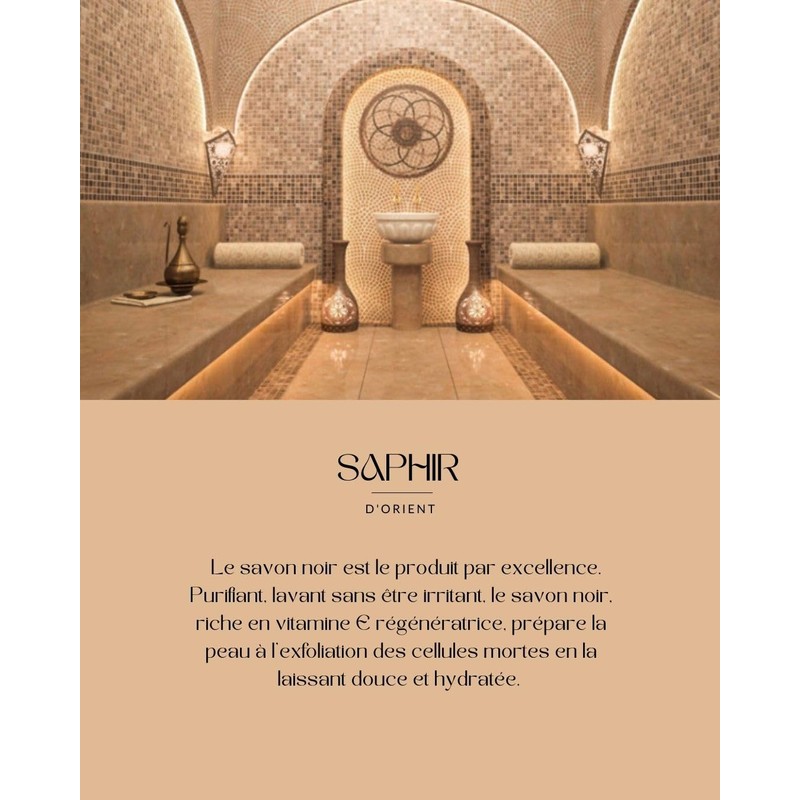Saphir d'Orient Black Soap - Morocco - Beldi Soap -