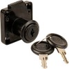 Zamak Cylinder Box Lock with 2 Keys Black