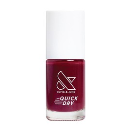 Olive & June Quick Dry Nail Polish | Instant, Fast-Drying, Smudgeproof Color | 15-free, Vegan, Cruelty-Free Formula | Lasts up to 5 Days | Salon-Quality Manicure Pedicure at Home | Cabernet | Wine Red