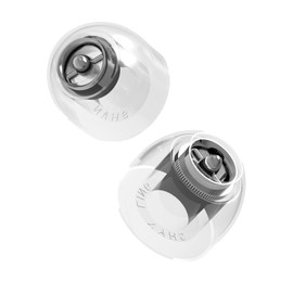 Shanling SE100 Invisble Medical Silicone Ear Tips (S/M/L Sizes) - Noise Isolating Ergonomic Eartips for IEMs, Designed for Audiophiles & Musicians (Transparent, Small)