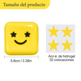Parches para espinillas de estrella para granos - 150 unidades - Parches hidrocoloides para granos, linda forma de estrella, color amarillo, pegatinas para rostro y piel, espejo temporal