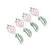 100pcs Metallic Paper Clips Strawberry Pea Shape Antislip Anti Rust