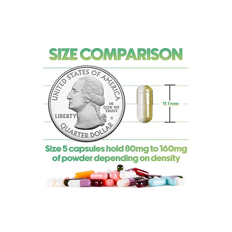 XPRS Nutra Size 5 Empty Capsules - 500 Count Very