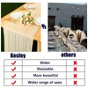 Kesfey Sage Green Cheesecloth Table Runner 35"x157", 13FT Long Gauze