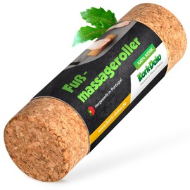 Foot Massage Roller Made of Cork, Cork Fascia Roller for Feet, Massage Roller for the Foot, 160 x 50 mm, Made in Portugal