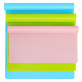 Bastelunterlage 3er Set Silikonmatte Basteln Malunterlage Kinder Groß Silikon Matte für Kinder Abwaschbar Rutschfeste Unterlage Tisch für Basteln Malen Gießharz