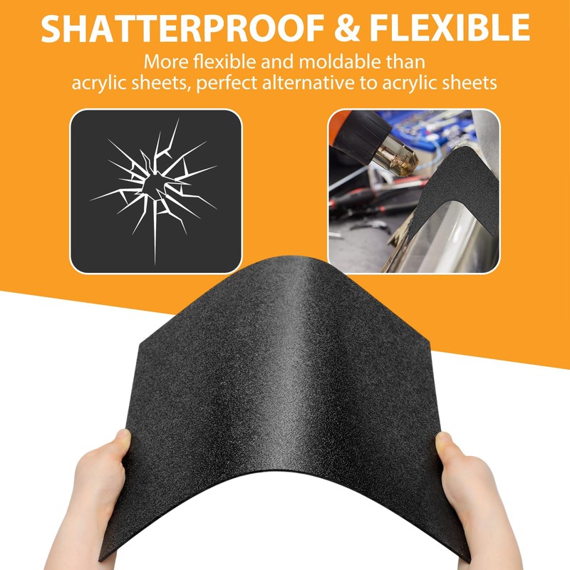 Nuanchu 4 Packs ABS Plastic Sheet Thick Rigid Thermoplastic Sheet