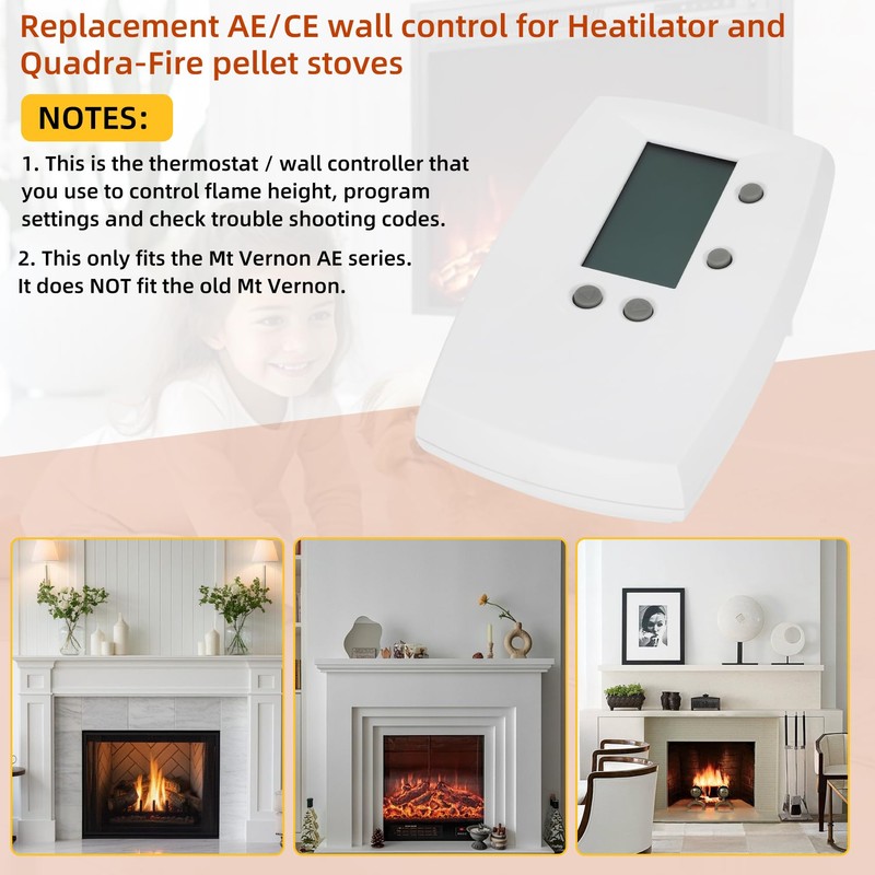 Micnce SRV7000-549 Wall Control Thermostat Fit for Heatilator Pellet Model