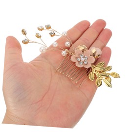 IWOWHERO Handmade Bridal Hair Combs 4pcs Wedding Hair Accessories Fashion Headpiece Set