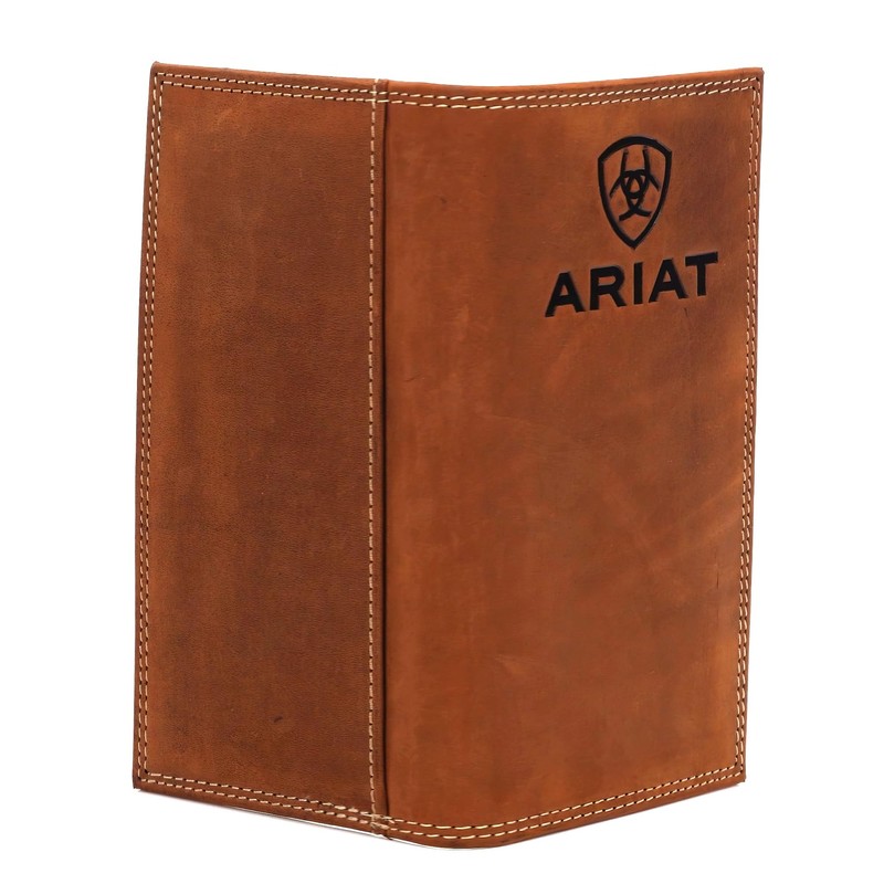 Ariat Rodeo Wallet Emboss Shield & Script Medium Brown, Leather