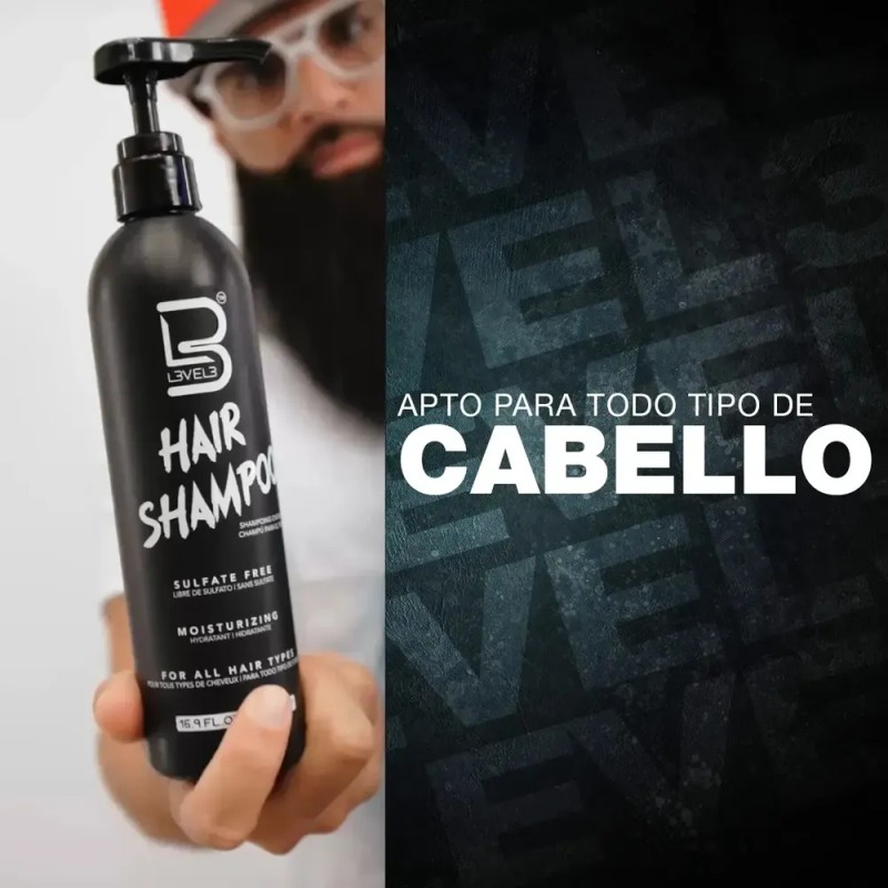 Shampoo L3 Level 3 Sin Sulfatos Hidratación Profunda 500ml