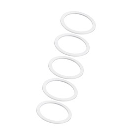 GLOKUUCA PTFE Flat Washers - 5 Packs Flat Washers Assortment Kits Fits for Screw and Bolts - 45mm x 55mm x 2mm White