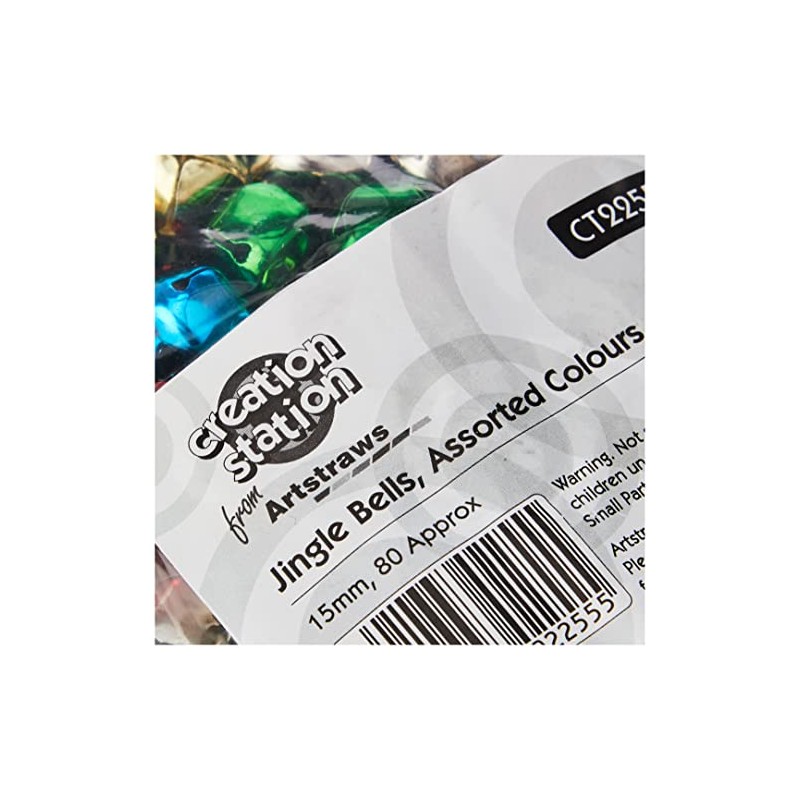 Multi Coloured Craft Jingle Bells for Children Christmas Noise Maker