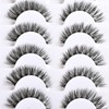 QUNETY Natural Lashes False Eyelashes Wispy Cat Eye Lashes Fluffy