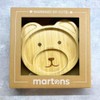 Martons Bamboo Bear Plate with Suction Cup, Non-Slip with Matching