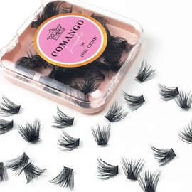 Loose Lash Clusters C/D Curl Lash Clusters DIY Eyelash Extensions 144Pcs Individual Lash Extensions CoMango 16mm Wispy Lash Clusters DIY Lash Extensions At Home