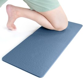 Yoga Mat Mini 26 x 11.0 inches (66 x 28 cm), Durable, High Grip, Bifold and Compact, Blue, Blue