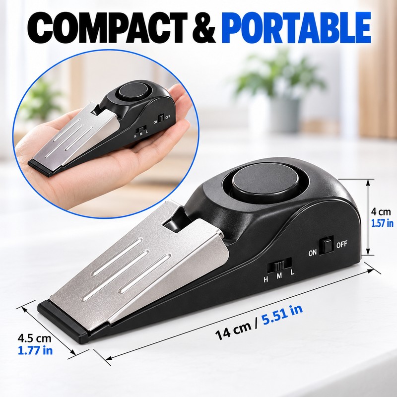 2 Pcs Door Stop Alarm for Home & Travel –