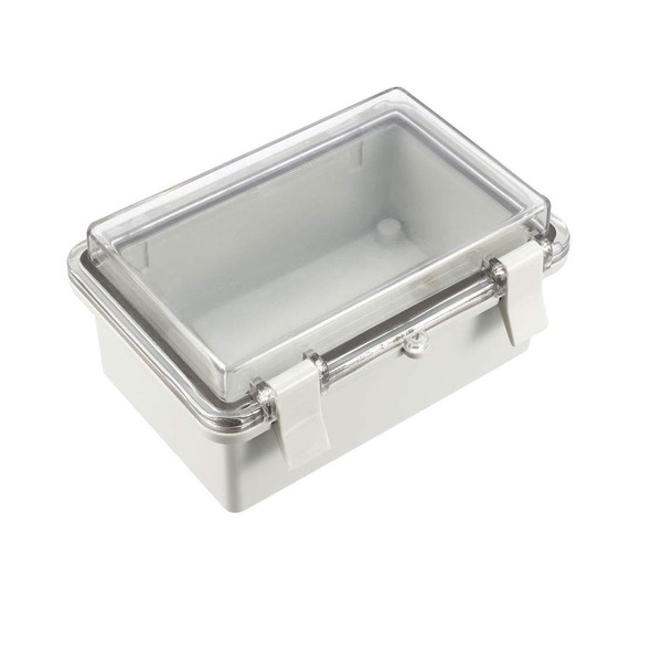 sourcing map ABS Dustproof Waterproof IP65 Junction Box Hinged Shell