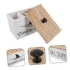 WHAMVOX 1piece Wooden Sanitary Napkin Storage Container Lid Compact Feminine