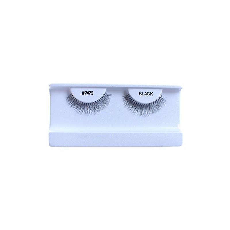 10 Pairs 100% Human Hair False Eyelashes Natural Black #747S