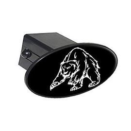 GRAPHICS & MORE Grizzly Bear Oval Tow Trailer Hitch Cover Plug Insert 2"
