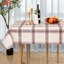 No Tariff Eco Friendly Thickened Waterproof Oilproof Checkered PVC Tablecloth Durable Multipurpose Vinyl Table Cover for Partycolor: print, size: 145gsm, Specification: 54''X54''