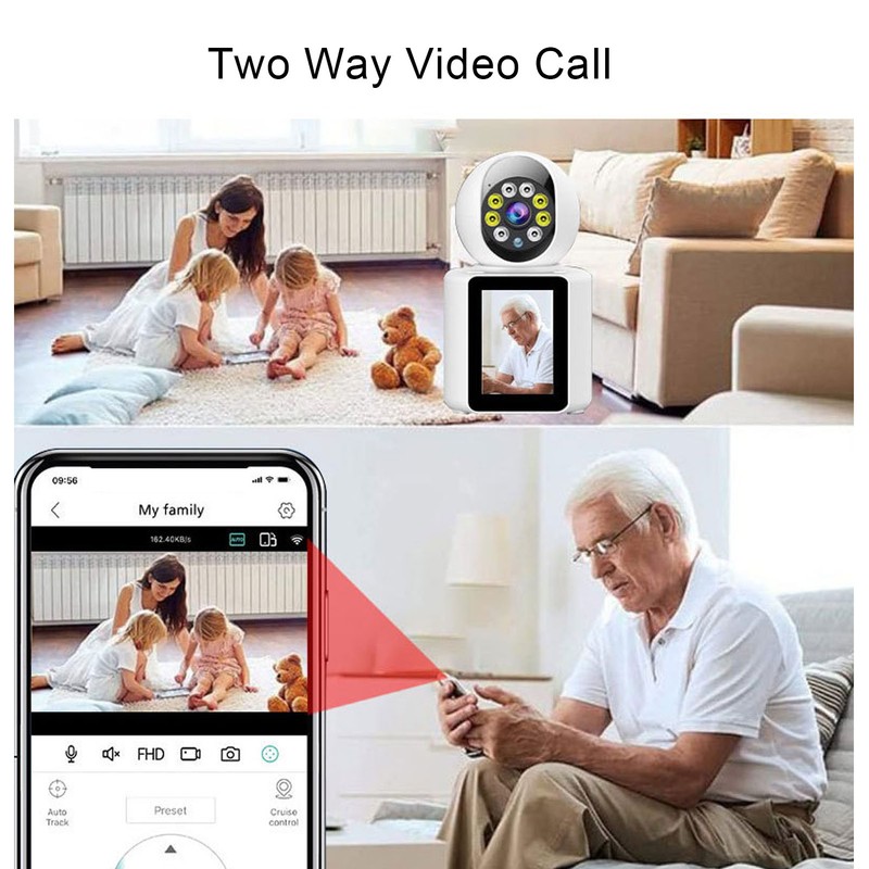 2.4in Screen WiFi Video Call Camera HD 360 Degrees Angle