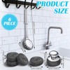 SiliFine 6 Pack Stainless Steel Scrubber with Handle, Silver Stainless